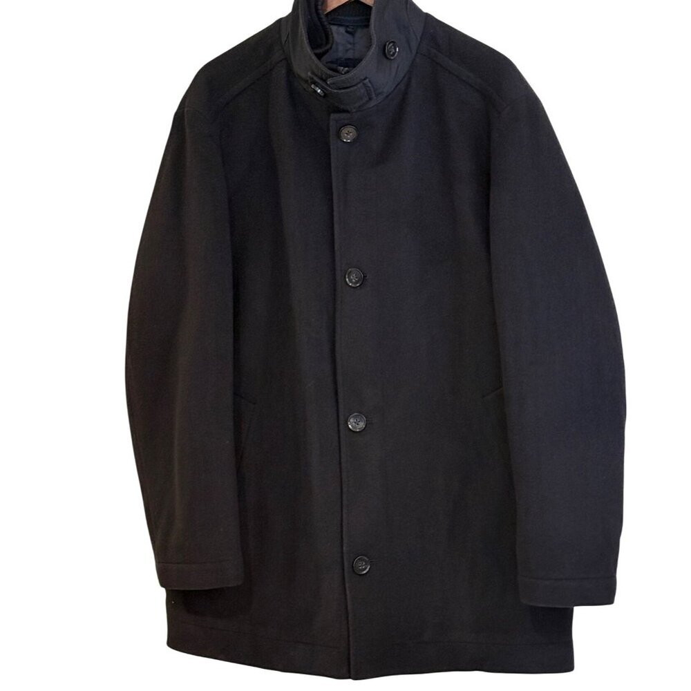 Hugo Boss Men's Cashmere Wool Double Layered Jacket Black 44R